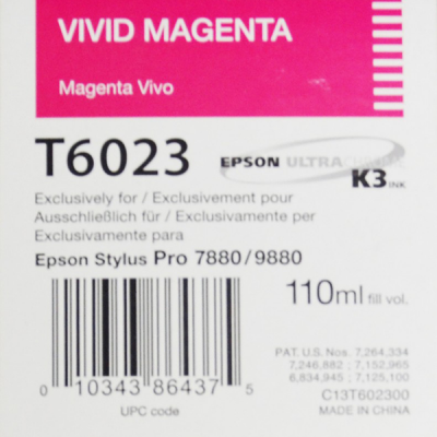 Encre Epson C13T602300 T602300 Vivid Magenta 110ml