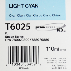 Epson T6025 (C13T602500) - Cartouche d'encre Cyan Clair 110ml