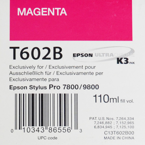 Epson T602B (C13T602B00) - Cartouche d'encre Magenta 110ml