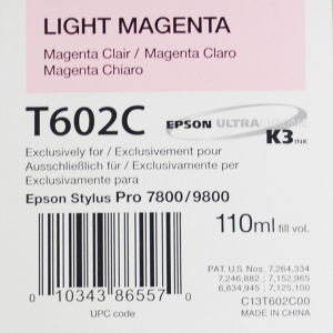 Epson T602C (C13T602C00) - Cartouche d'encre Magenta Clair 110ml