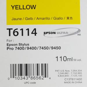 Epson T6114 (C13T611400) - Cartouche d'encre Jaune 110ml