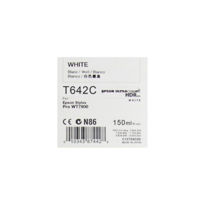 Encre Epson C13T642C00 T642C00 Blanc 150ml