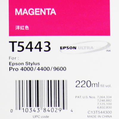 Encre Epson C13T544300 T544300 Magenta 220ml
